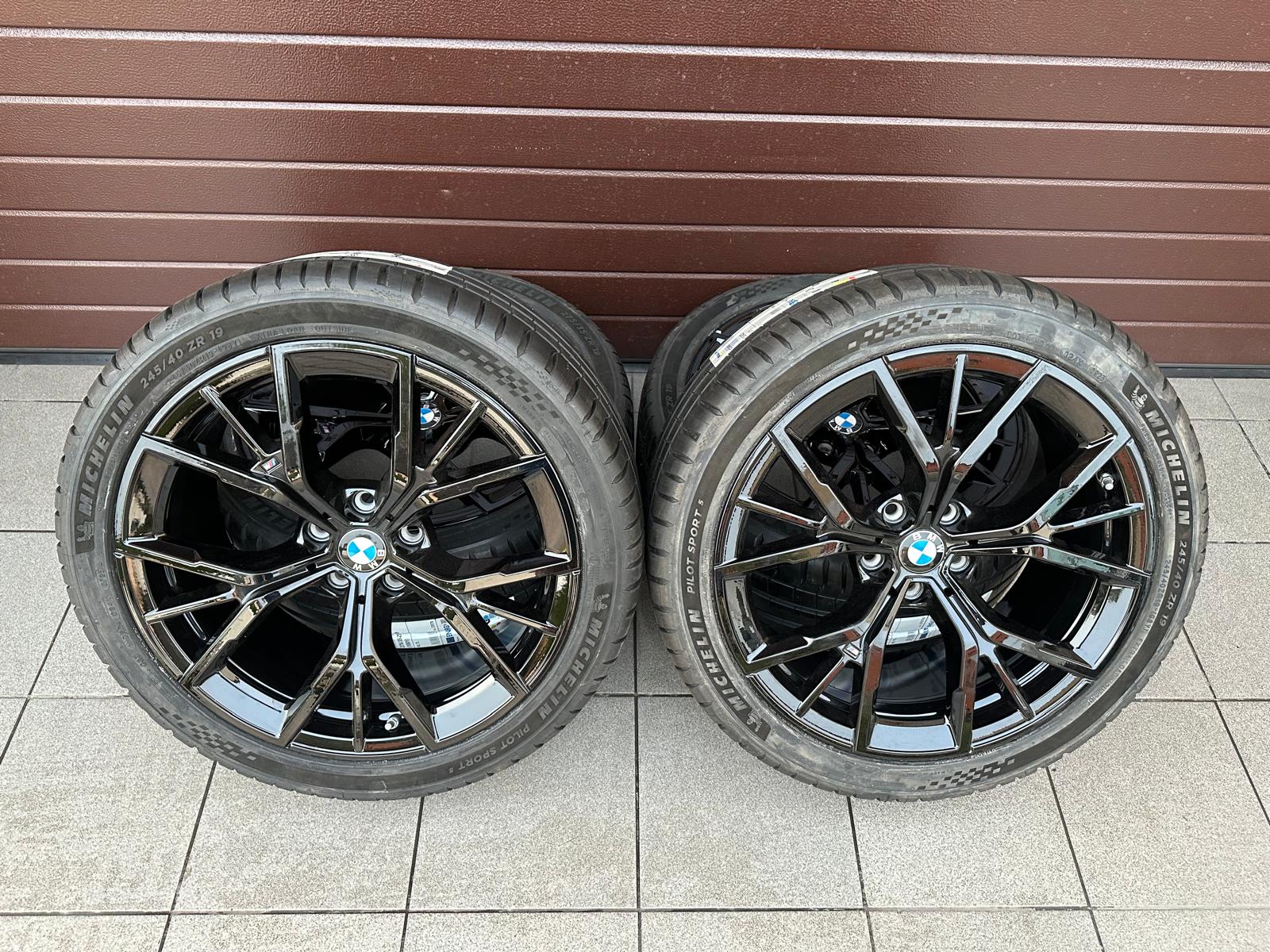 Original G30 G31 Lci M Y-Speiche 845 jet black rims with pressure sensors r19