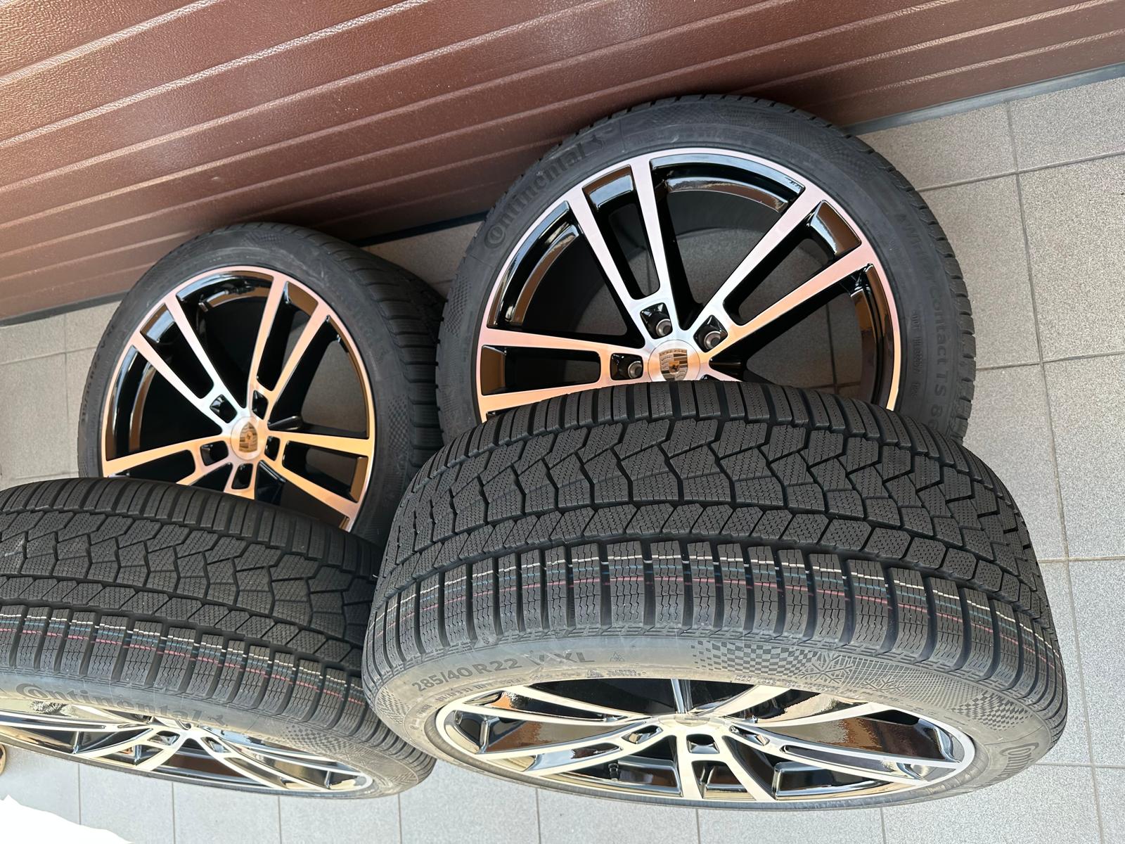 Original Cayenna Coupe GTS Wheels with pressure sensors, tires Continental 285/40 315/35 r22 New set - Image 3