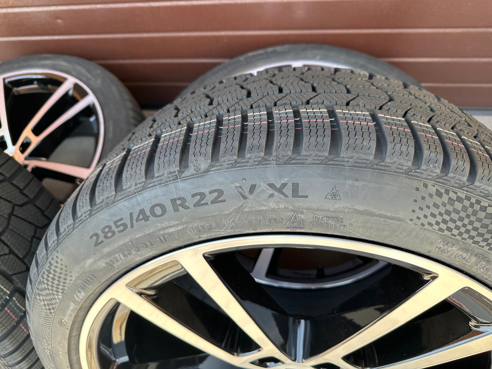 Original Cayenna Coupe GTS Wheels with pressure sensors, tires Continental 285/40 315/35 r22 New set - Image 2