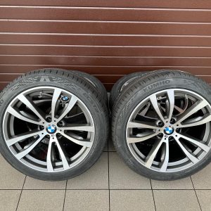 Original X5 F15 X6 F16 M Doppelspeiche 469 bicolor (ferricgrey / glanzgedreht) Wheels with pressure sensors, New KUMHO tires 275/40 315/35 r20