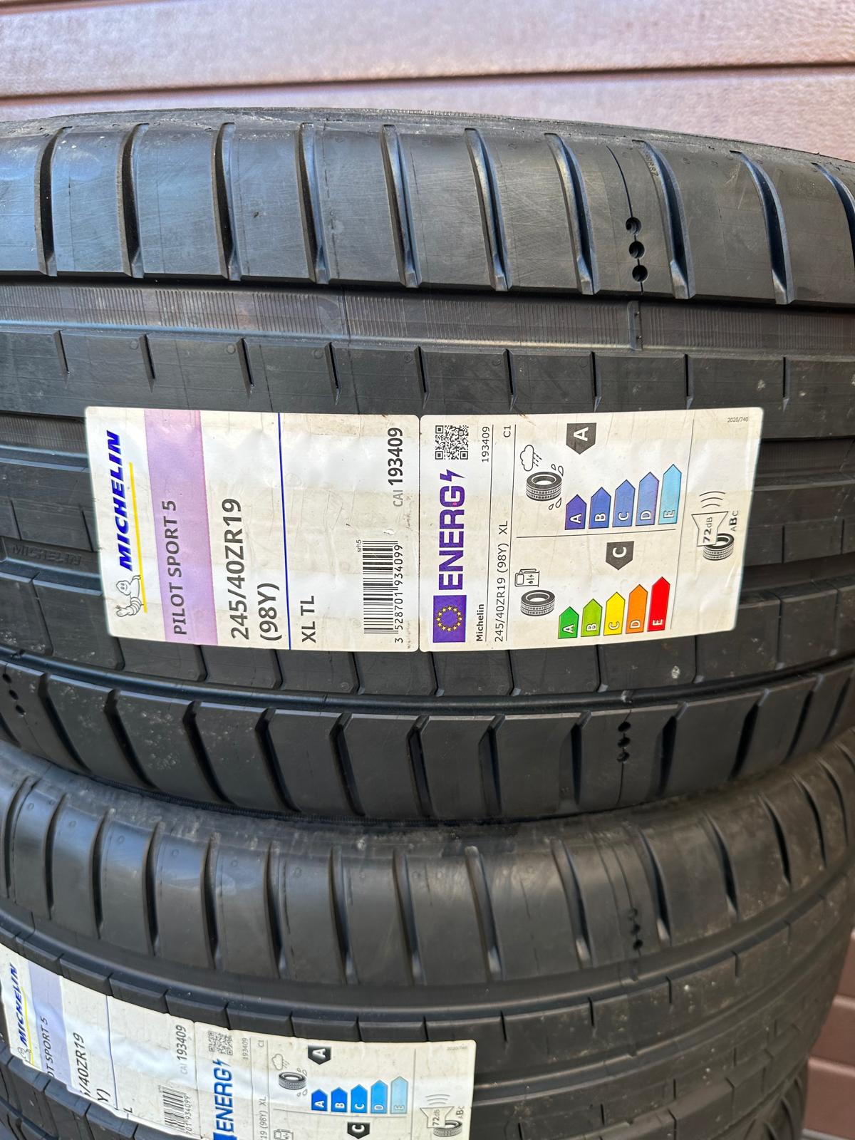 Michelin Pilot Sport 5 Front 245/40r19 Rear 275/35r19 New set - Image 2
