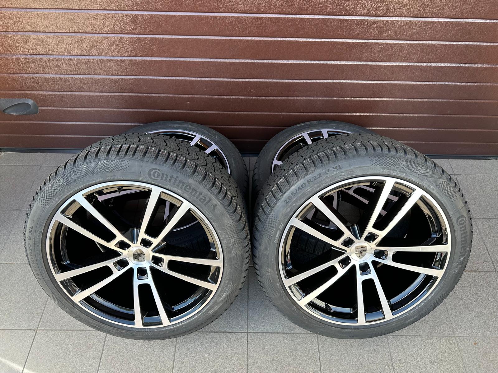 Original Cayenna Coupe GTS Wheels with pressure sensors, tires Continental 285/40 315/35 r22 New set