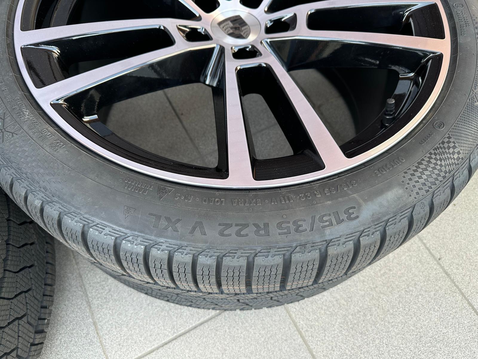 Original Cayenna Coupe GTS Wheels with pressure sensors, tires Continental 285/40 315/35 r22 New set - Image 5