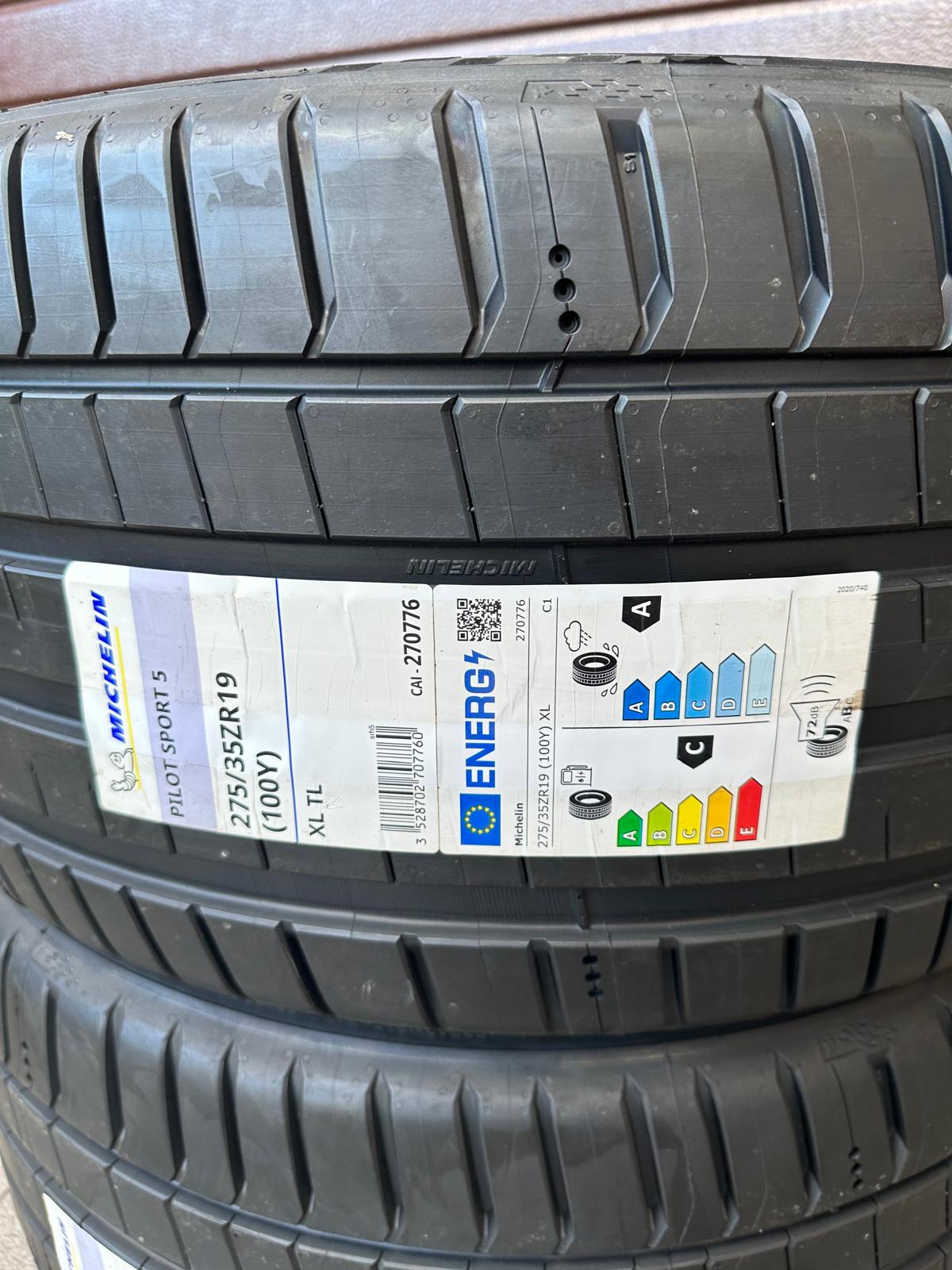 Michelin Pilot Sport 5 Front 245/40r19 Rear 275/35r19 New set - Image 4