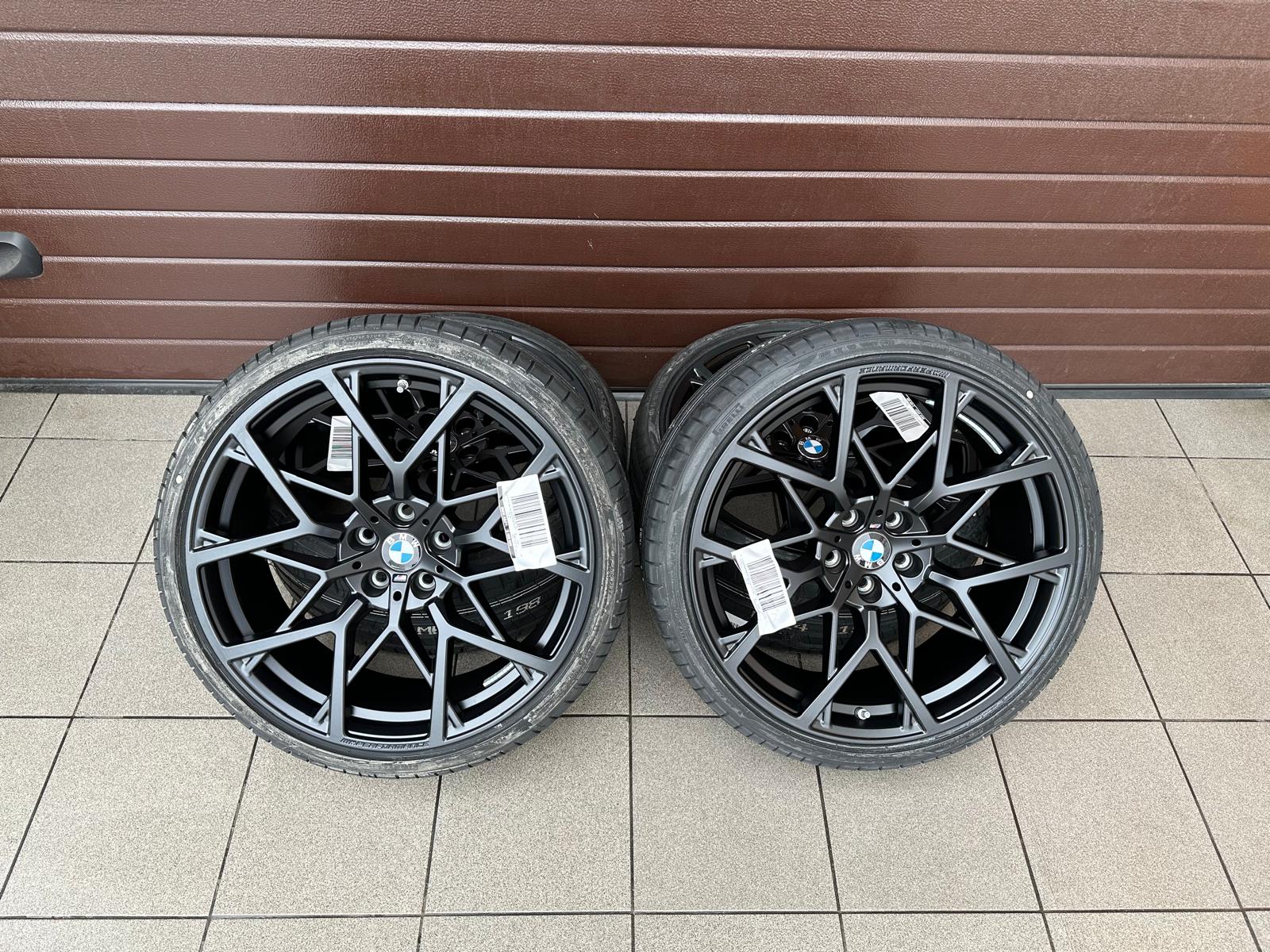 Original G20 G21 G22 G23 G42 M Performance Y-Spoke 795 jet black matt, Wheels with pressure sensors, Pirelli tires New Set r20
