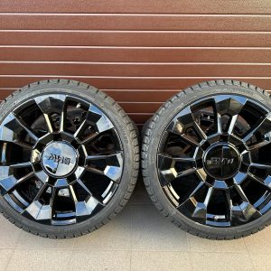 Original XM G09 M Star Spoke 923 bicolor (night gold / milled) Wheels with pressure sensors, Yokohama winter tires r23