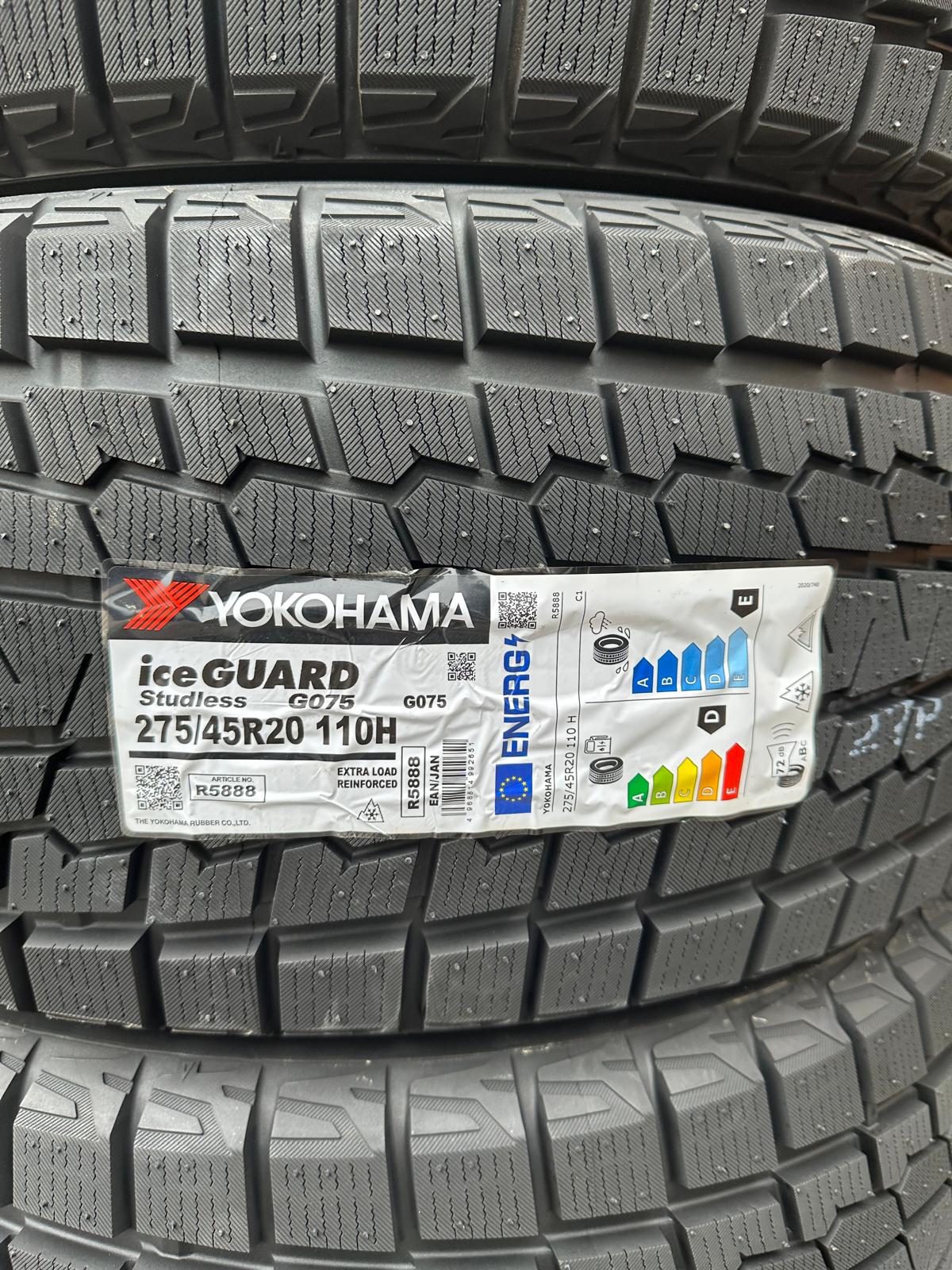 255/45r20 front 275/45r20 rear Yokohama winter tires set - Image 4