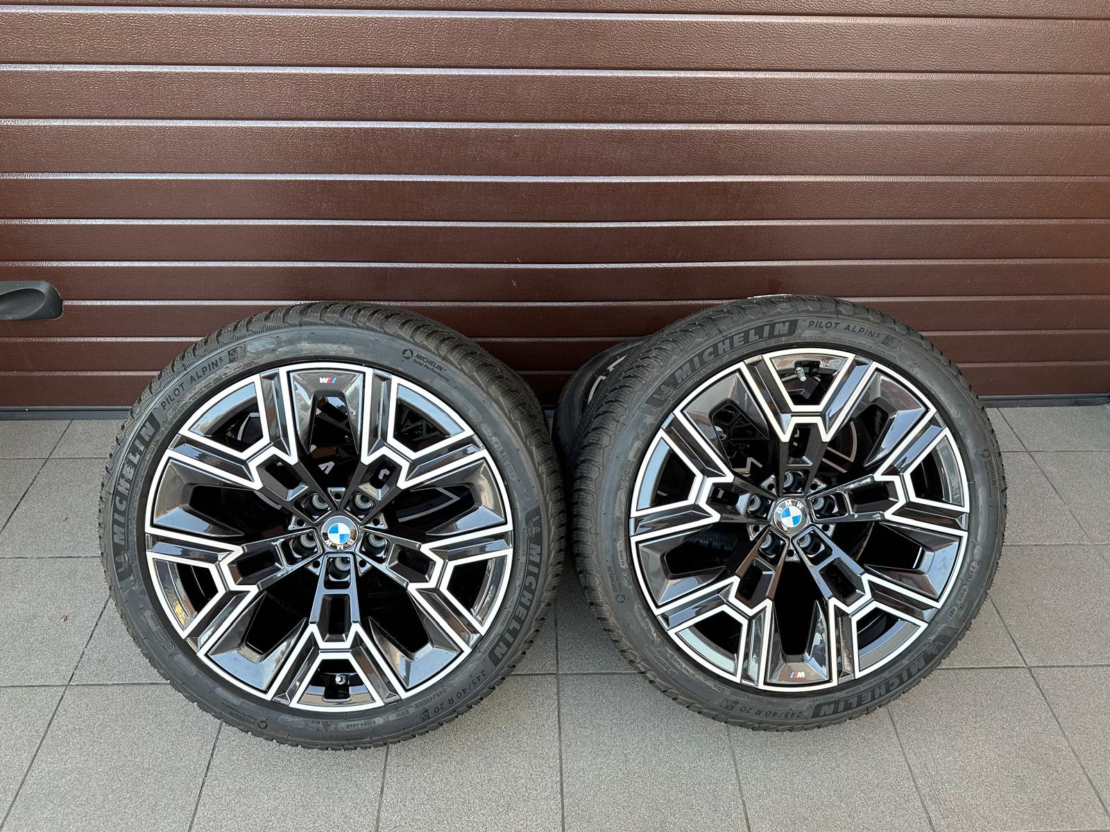 Original G60 G61 M Aerodynamic 939 bicolor (midnight grey / polished) Wheels with pressure sensors, winter tires Michelin r20