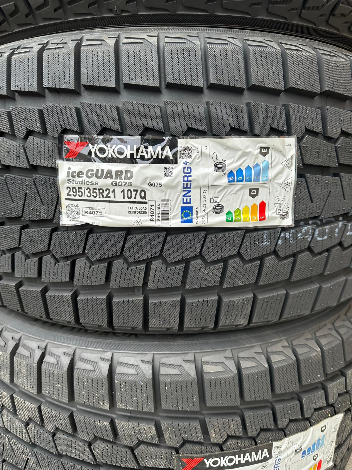 265/40r21 front 295/35r21 rear, Yokohama G075 winter tires set - Image 4