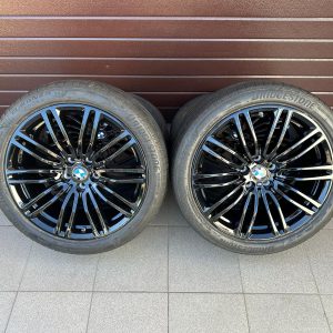 Original G30 G31 M Doppelspeiche 664 jet black uni, Wheels with pressure sensors, Bridgestone tire r19