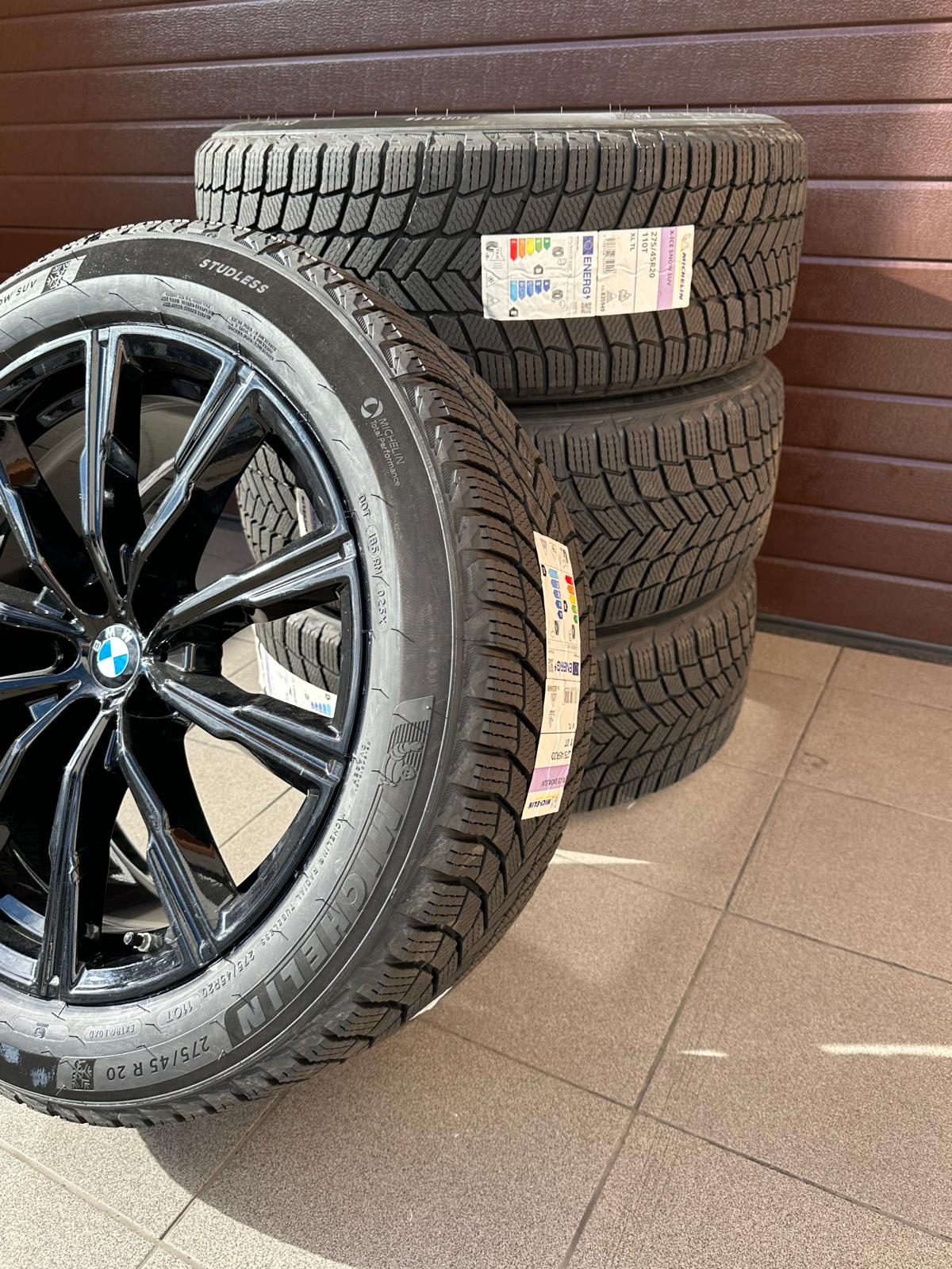 Original G05 X5 G06 X6 M Sternspeiche 740 Black Wheels With pressure sensors, winter tires Michelin set r20 - Image 2
