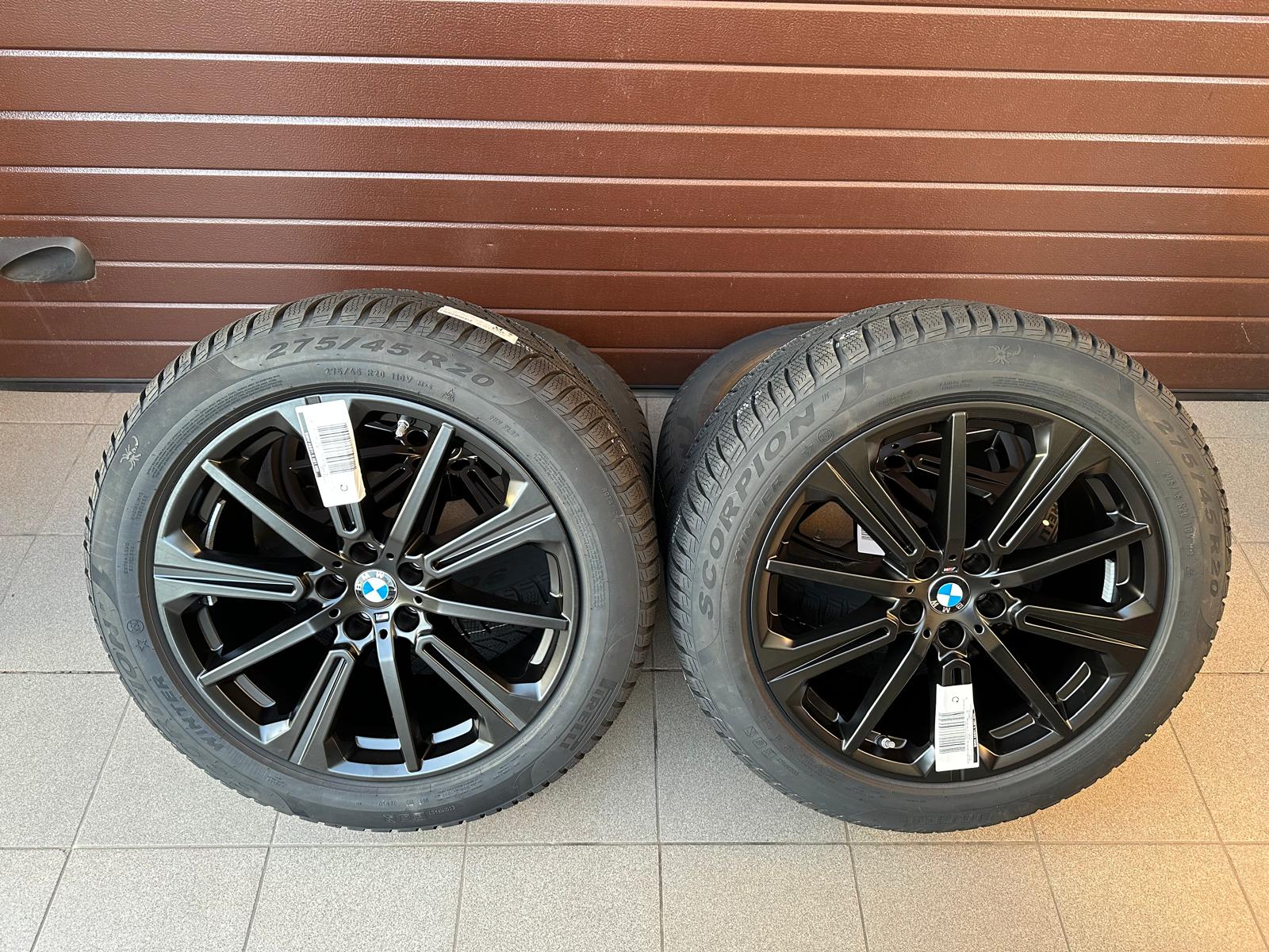 Original G05 X5 M G06 X6 M Style 748 Rims with pressure sensors for winter tires Pirelli R20