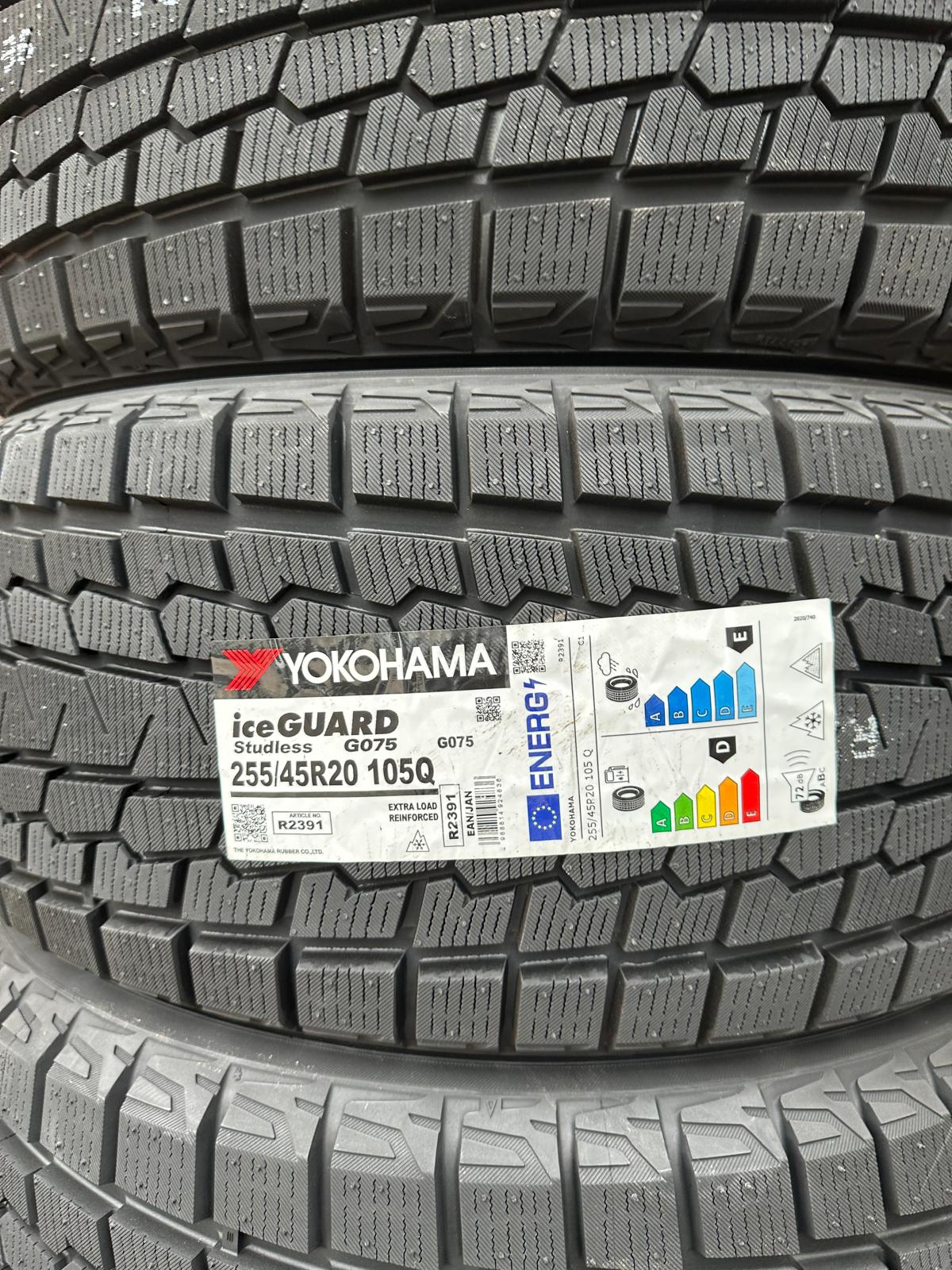255/45r20 front 275/45r20 rear Yokohama winter tires set - Image 2