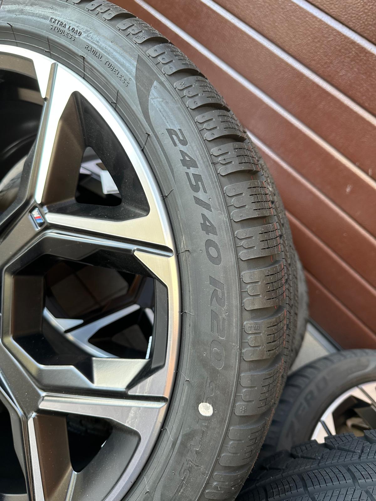 Original X1 U11 X2 U10 M Y-Spoke 872M bicolor (jet black matt) Wheels with pressure sensors, Pirelli winter tires r20 - Image 4