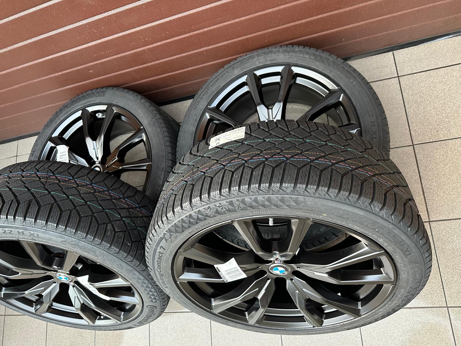 Original Winter G07 X7 Lci M Performance Double-Spoke 755 M Jet Black matt, Wheels with pressure sensors, Continental tires r22 - Image 2