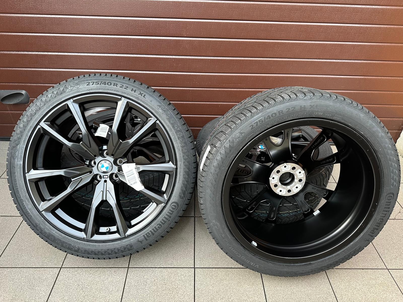 Original Winter G07 X7 Lci M Performance Double-Spoke 755 M Jet Black matt, Wheels with pressure sensors, Continental tires r22 - Image 7