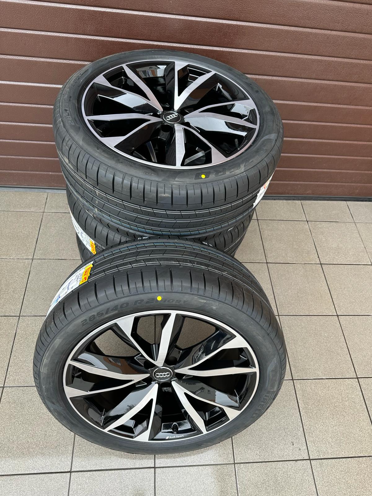 Original Q7 Wheels slightly used with New Pirelli tires r21 - Image 2