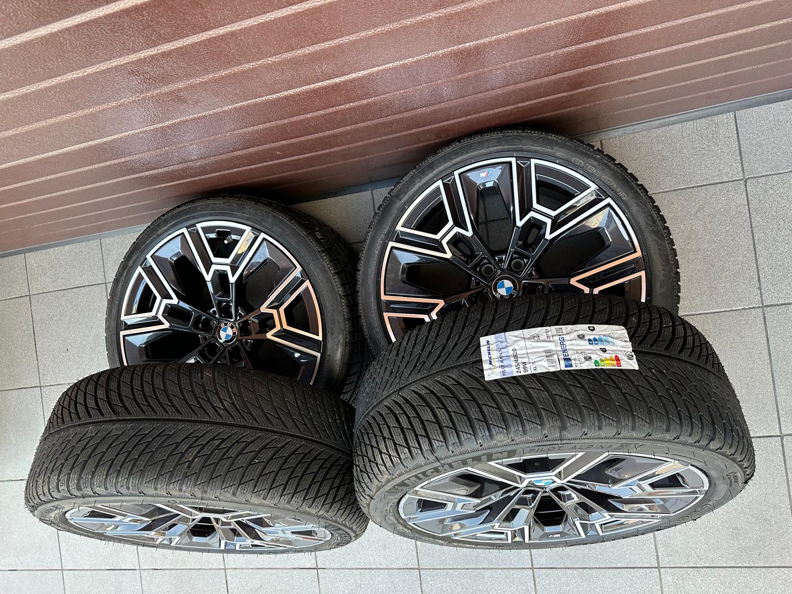 Original G60 G61 M Aerodynamic 939 bicolor (midnight grey / polished) Wheels with pressure sensors, winter tires Michelin r20 - Image 2