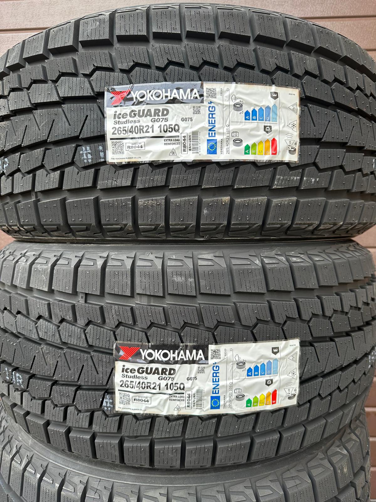 265/40r21 front 295/35r21 rear, Yokohama G075 winter tires set - Image 2