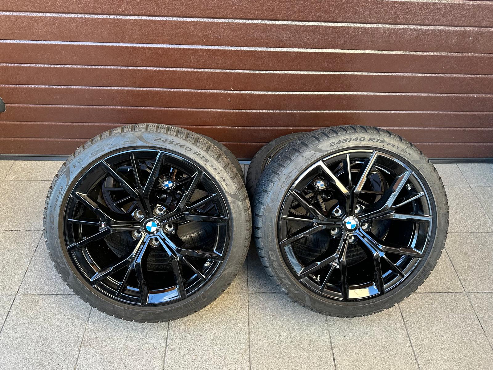 Original G30 G31 Lci M Y-Spoke 845 jet black Wheels With pressure sensors, Pirelli winter tires r19