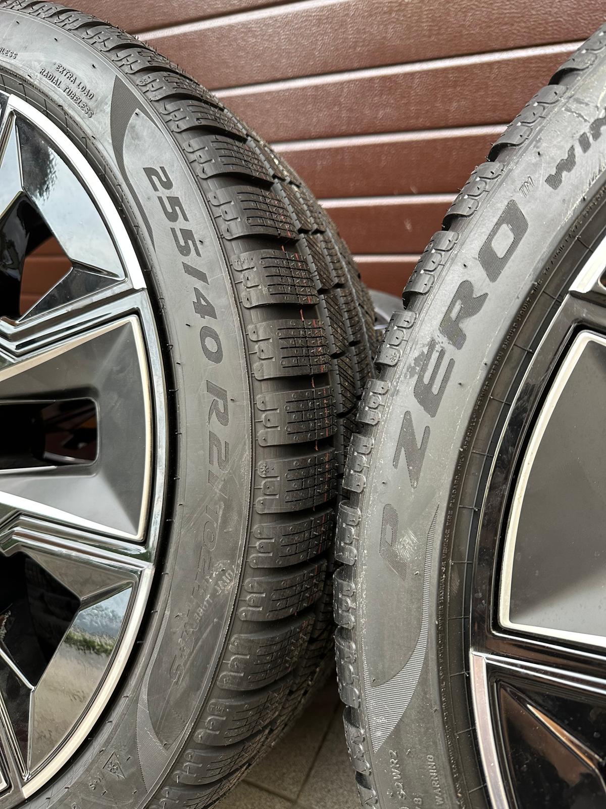 Original G70 M Aerodynamic 909M bicolor (jet black uni) Wheels with pressure sensors, Pirelli winter tires set r21 - Image 3
