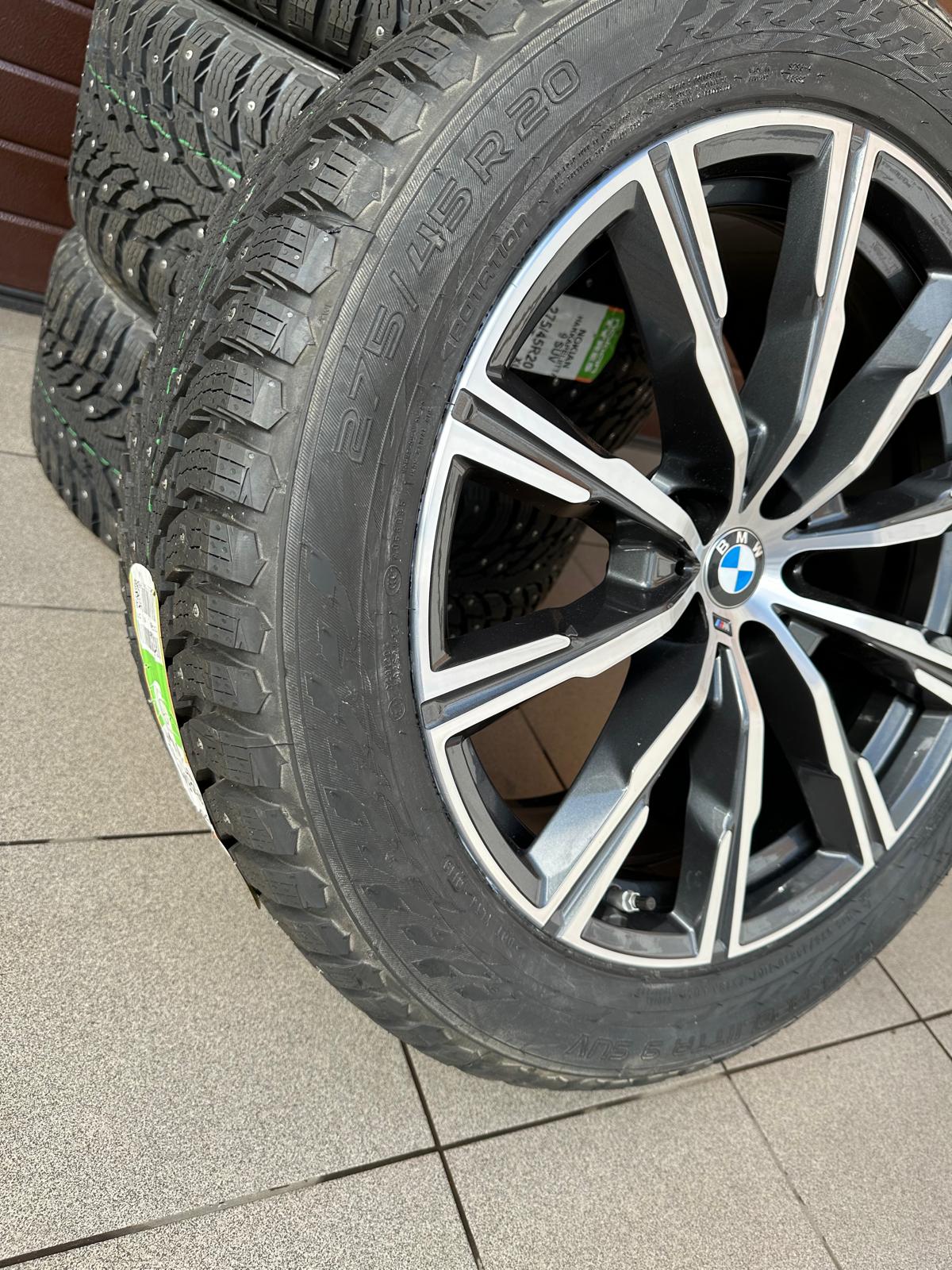 Original G05 X5 G06 X6 M Strenspeiche 740 bicolor (orbitgrey / glanzgedreht) Wheels With pressure sensors, winter tires Nokian set r20 - Image 2