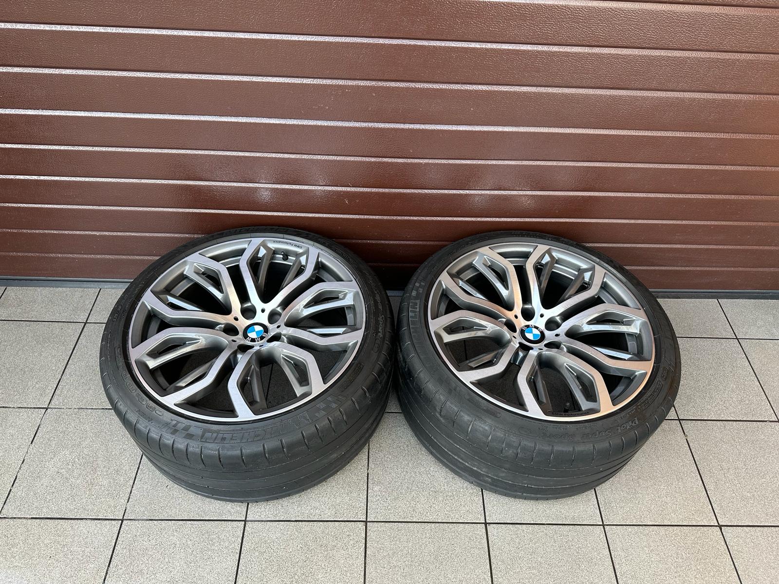 Original X5 E53 E70 F15 X6 E71 F16 M Performance Y-Speiche 375 bicolor (ferricgrey / glanzgedreht) Wheels with Michelin set r21 - Image 5