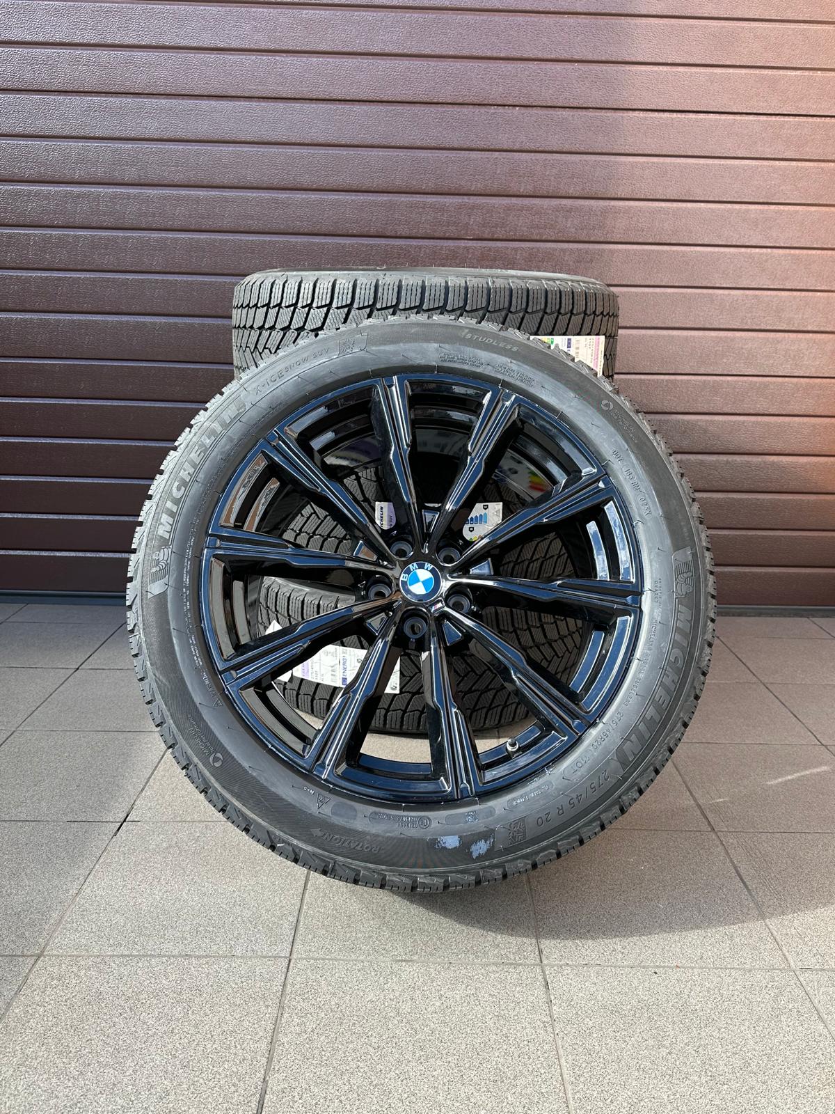Original G05 X5 G06 X6 M Sternspeiche 740 Black Wheels With pressure sensors, winter tires Michelin set r20