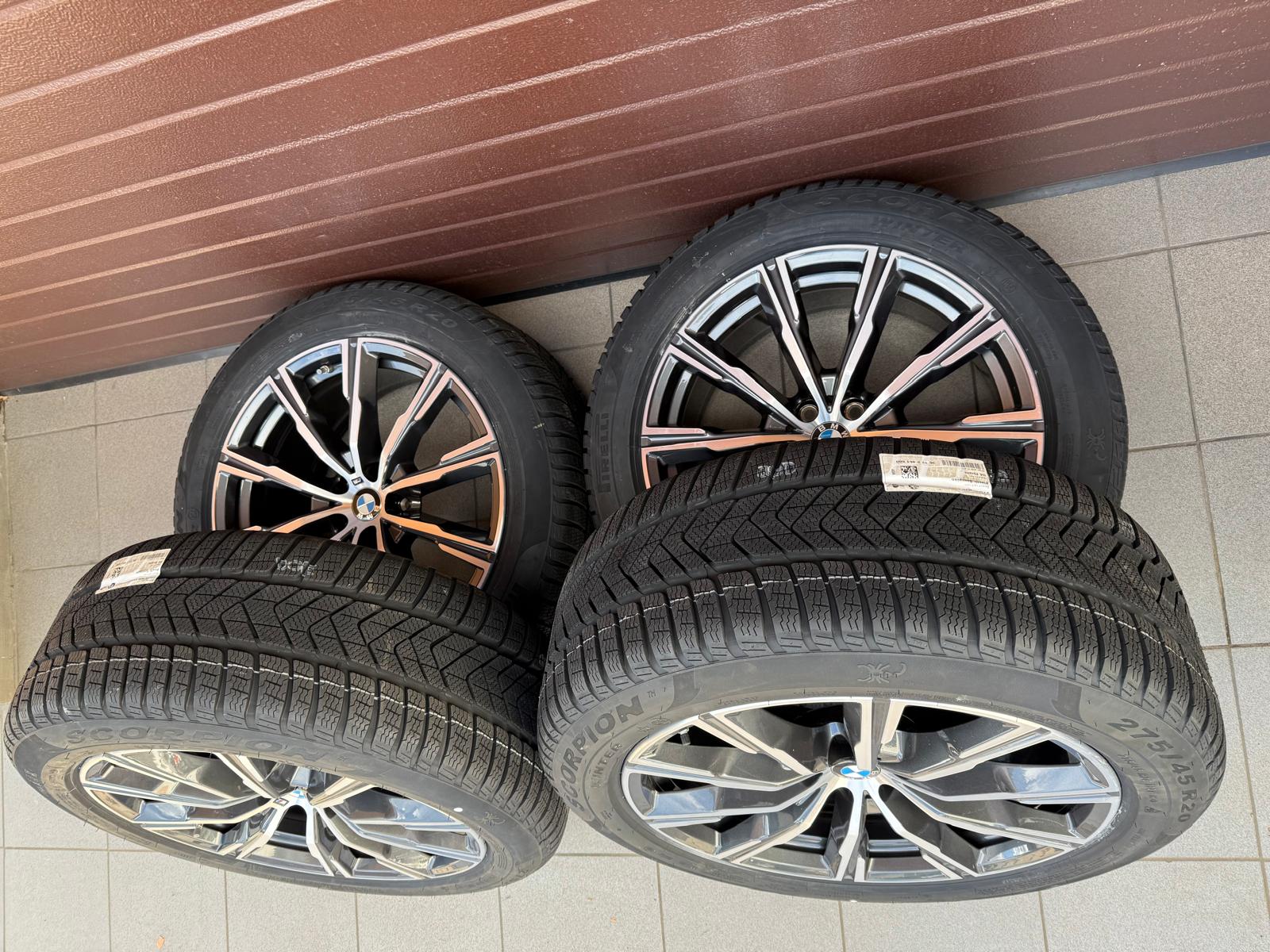 Original winter X5 G05 X6 G06 M Style 740 Wheels with pressure sensors, tires Pirelli r20