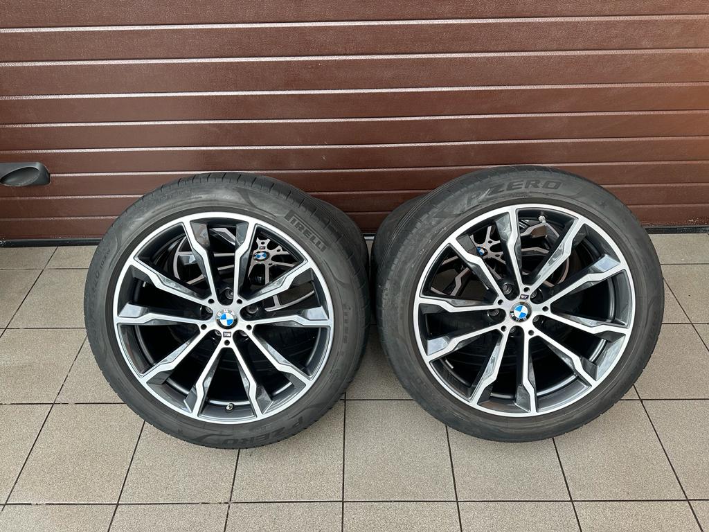 Original G01 X3 G02 X4 M Doppelspeiche 699 bicolor (orbitgrey / glanzgedreht) Wheels with pressure sensors, Pirelli tires r20