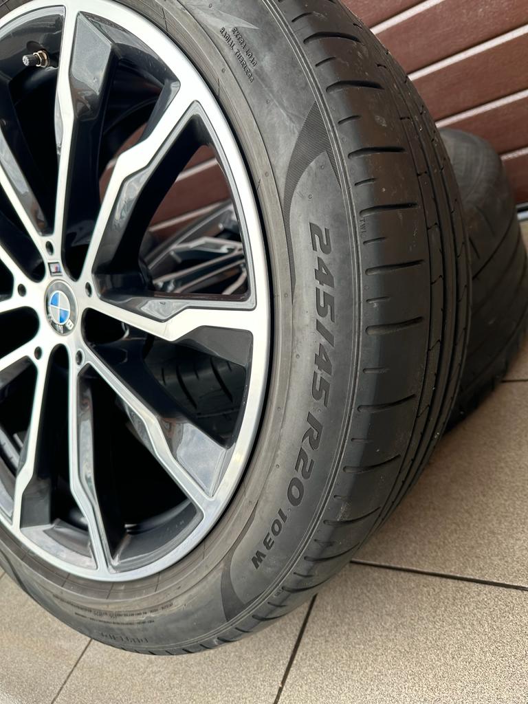 Original G01 X3 G02 X4 M Doppelspeiche 699 bicolor (orbitgrey / glanzgedreht) Wheels with pressure sensors, Pirelli tires r20 - Image 3