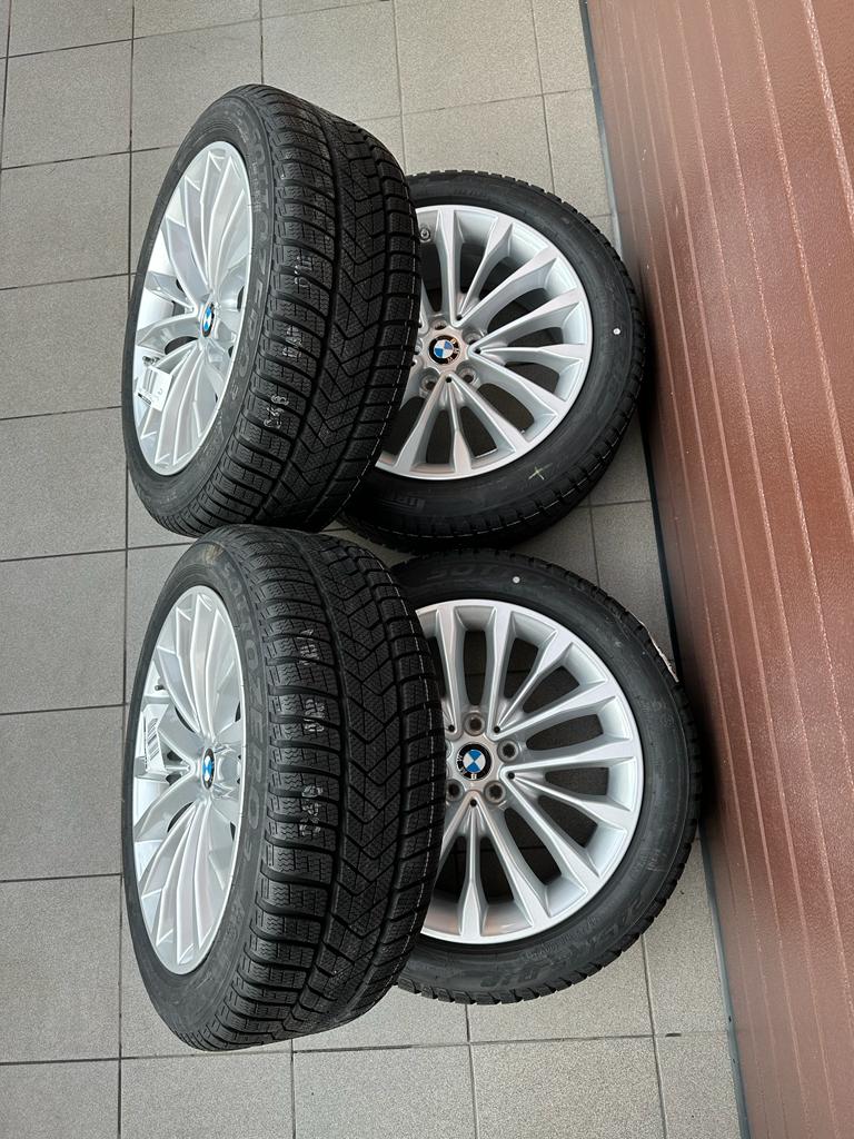Original G30 G31 W-Spoke 632 reflex silver, Rims with pressure sensors for winter tires Pirelli r18 - Image 3