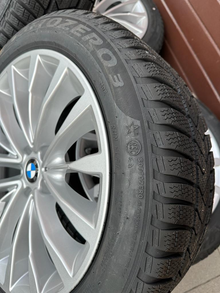 Original G30 G31 W-Spoke 632 reflex silver, Rims with pressure sensors for winter tires Pirelli r18 - Image 2
