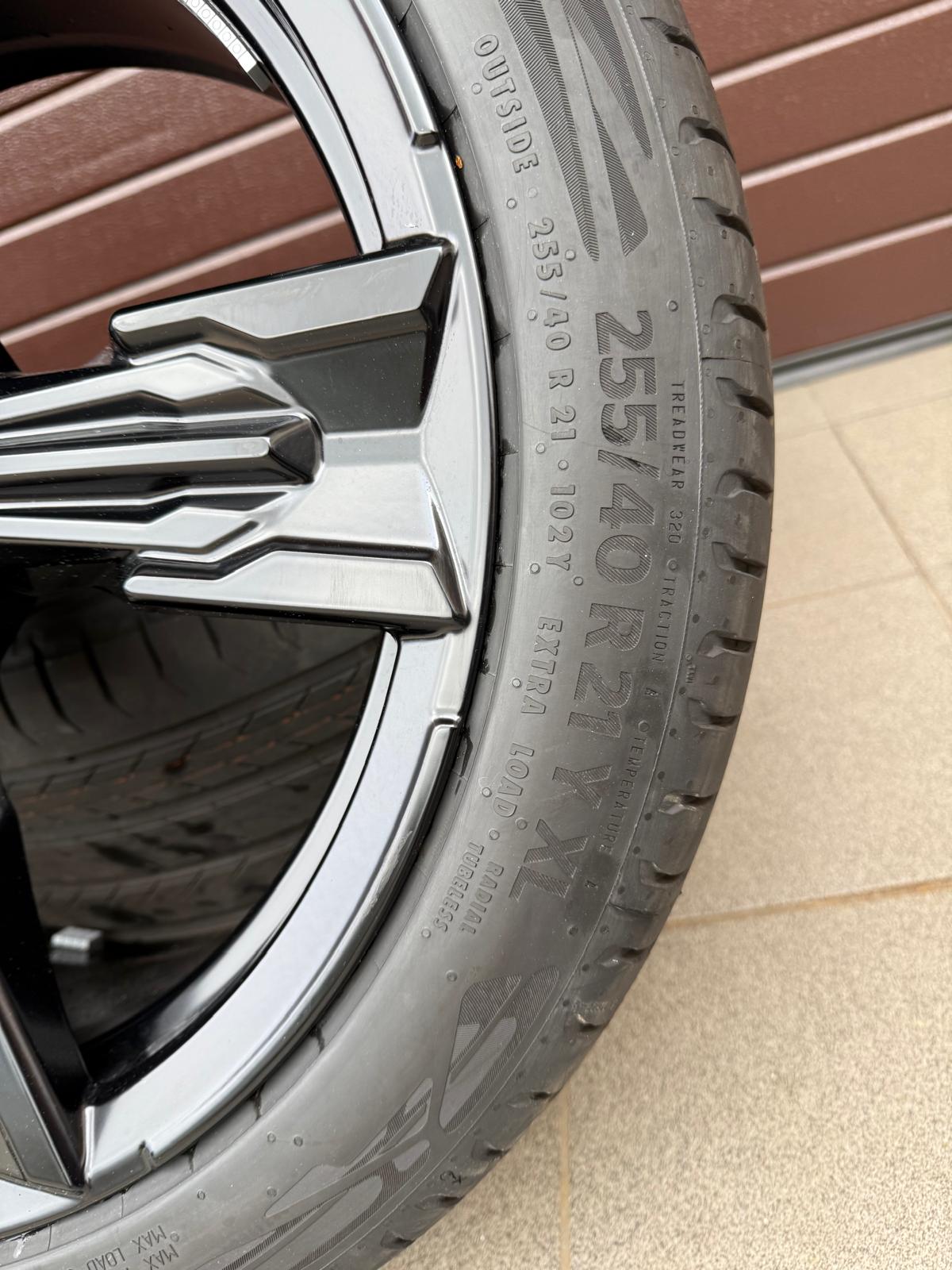 Original X3 G45 G48 Styling 1037 M Sternspeiche matt black, Wheels with pressure sensors, Continental tires R21 - Image 4