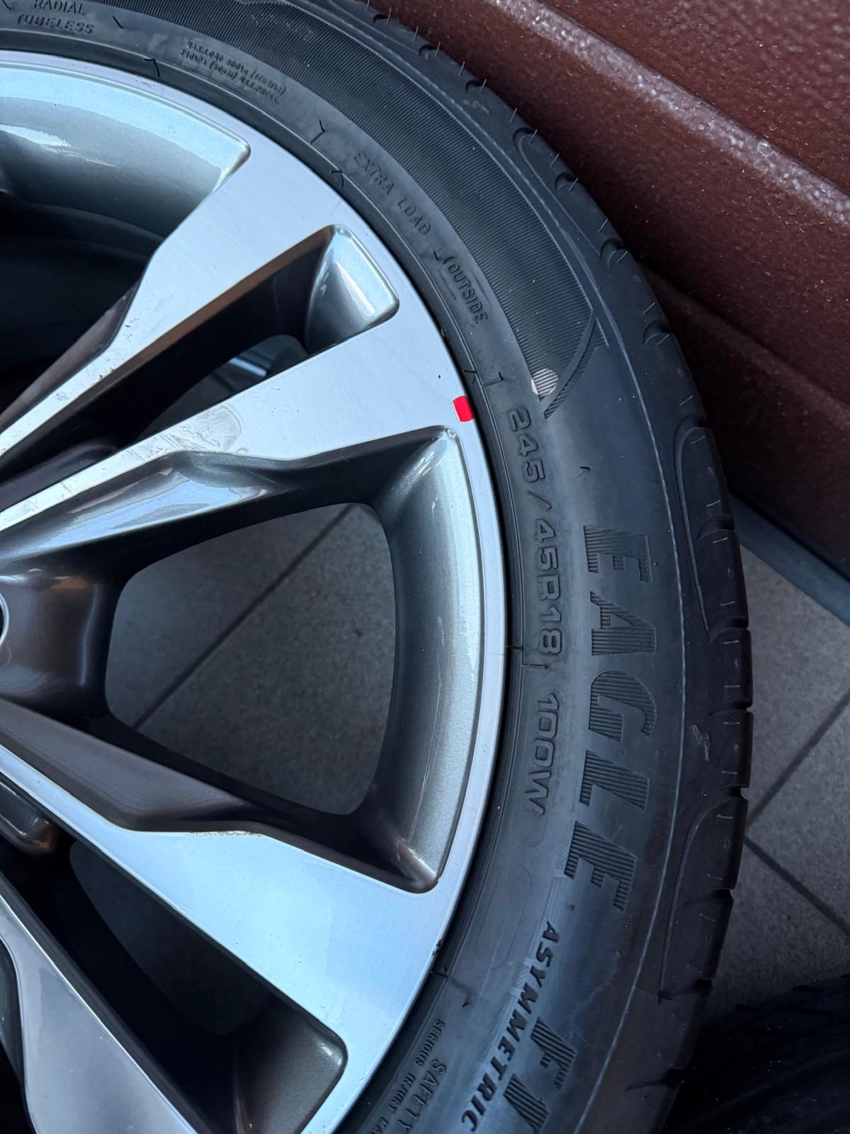 Original V Class Vito W447 W448 rims with pressure sensors, summer tires Good Year r18 - Image 6