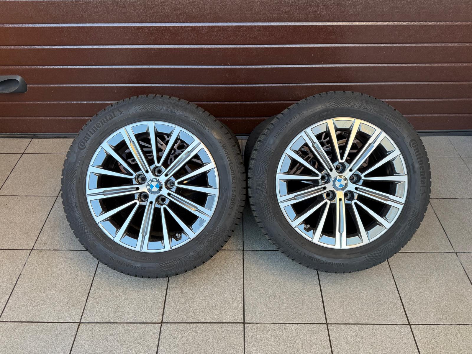 Original U06 Active Tourer 2 series, Styling 833 V-Spoke Wheels with pressure sensors, winter tires Continental r17