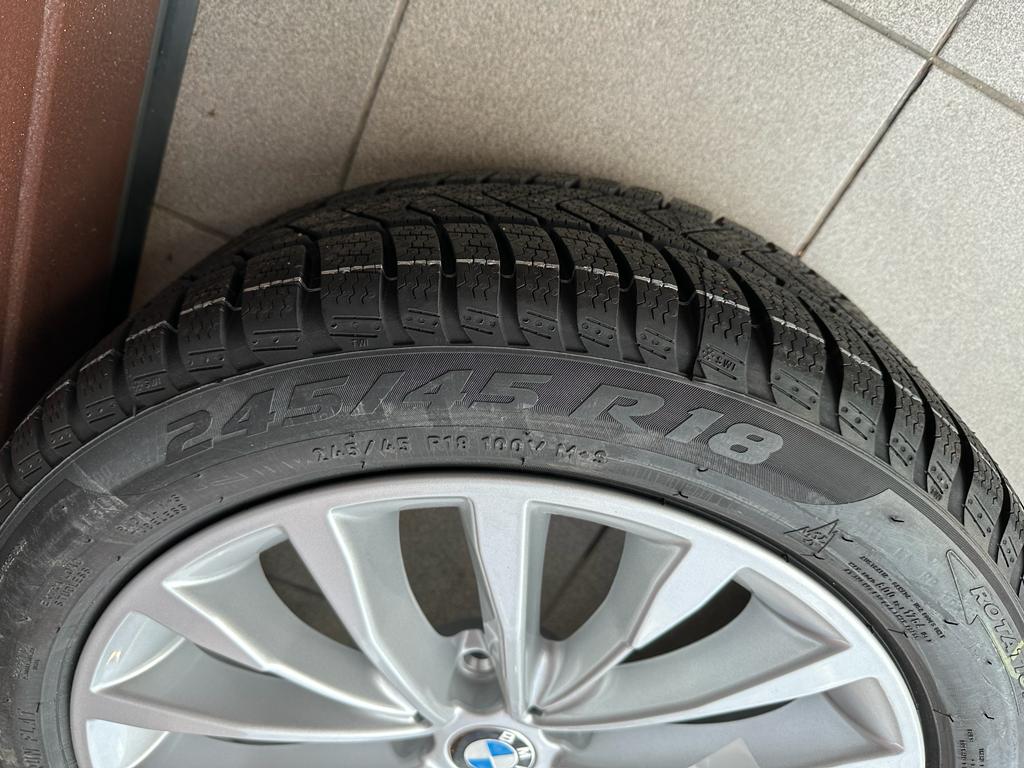 Original G30 G31 W-Spoke 632 reflex silver, Rims with pressure sensors for winter tires Pirelli r18 - Image 5