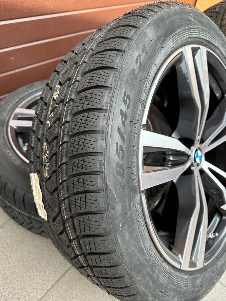 Original G07 X7 Lci M Doppelspeiche 754 bicolor (orbitgrey / glanzgedreht) Wheels with pressure sensors for winter tires Pirelli r21 - Image 2