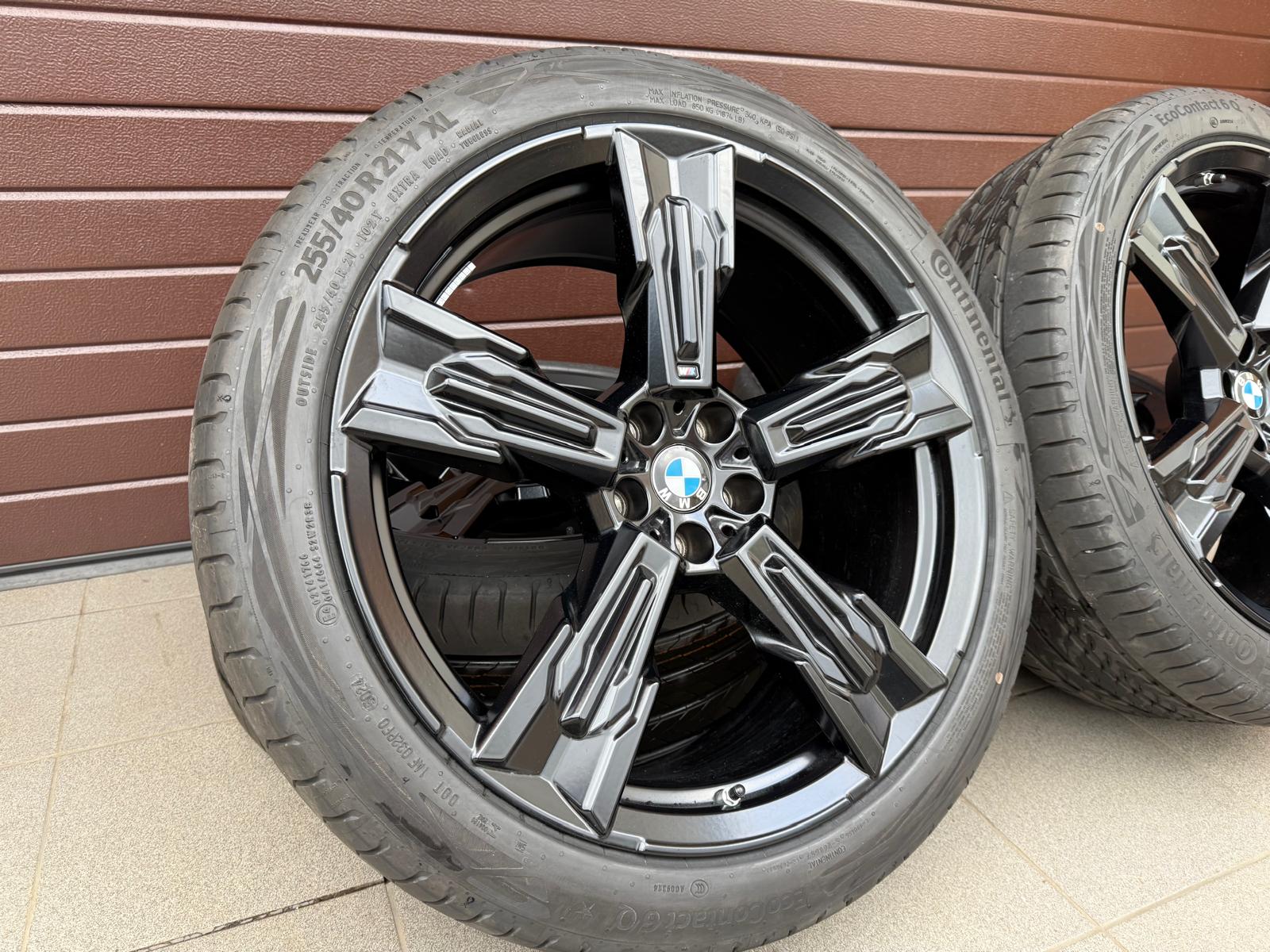 Original X3 G45 G48 Styling 1037 M Sternspeiche matt black, Wheels with pressure sensors, Continental tires R21 - Image 2