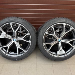 Original New X5 G05 X6 G06 Lci M Y-Spoke 741 bicolor (orbit gray / polished) Wheels with pressure sensors, for Pirelli winter tires r21