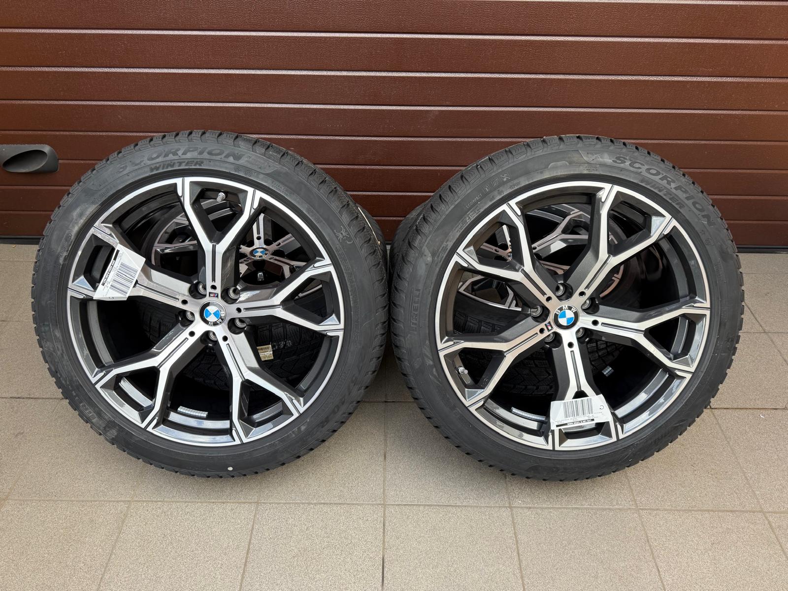 Original New X5 G05 X6 G06 Lci M Y-Spoke 741 bicolor (orbit gray / polished) Wheels with pressure sensors, for Pirelli winter tires r21