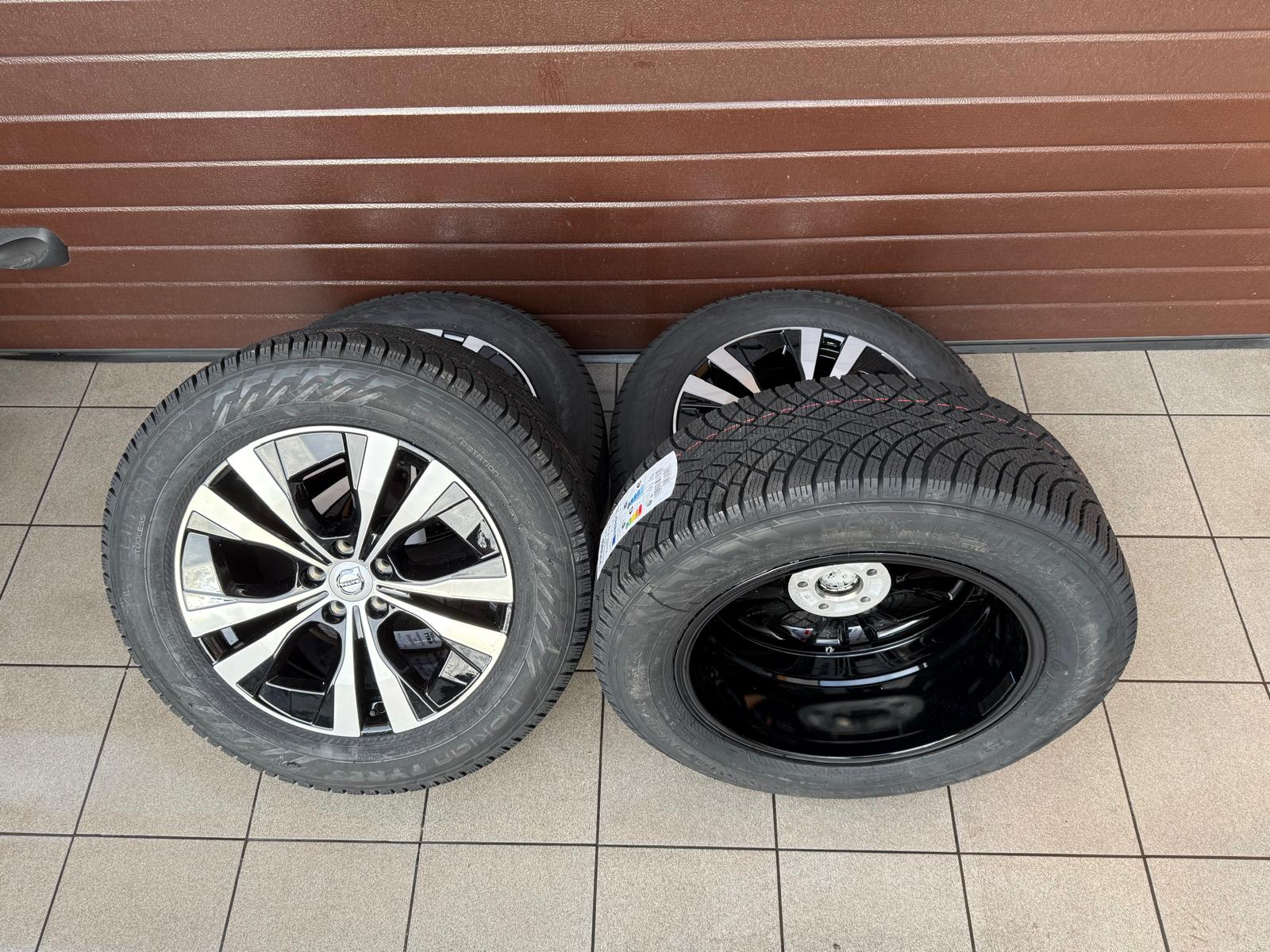Original Xc60 5-Double Spoke Black Diamond Cut Aluminum, Wheels with Nokian winter tires r18 - Image 7