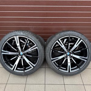 Original G60 G61 i5 M Sternspeiche 938 bicolor (jet black uni / glanzgedreht) Wheels with pressure sensors, Summer tires Continental r20
