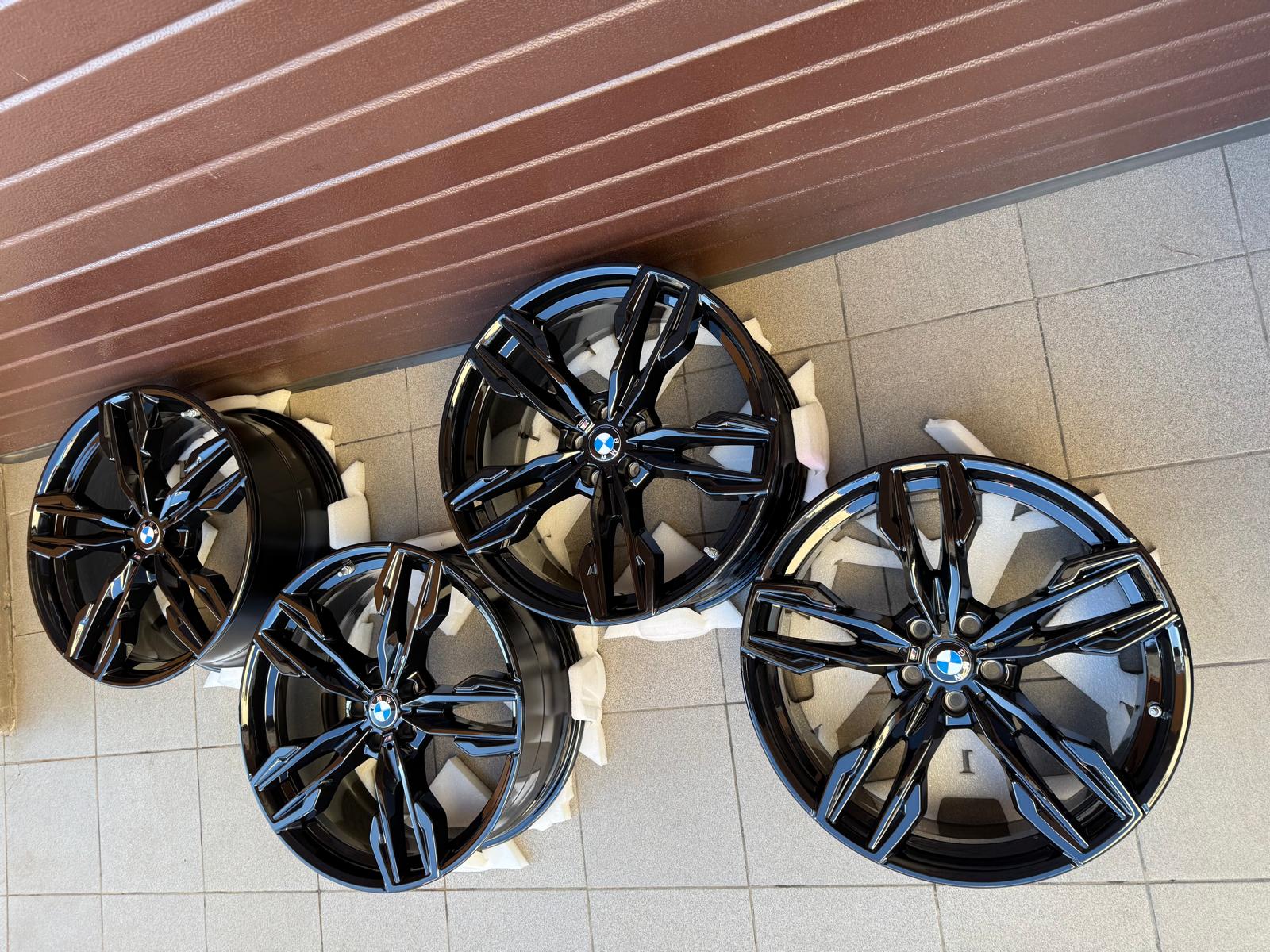Original X3 G01 X4 G02 Lci M Doppelspeiche 718 bicolor (jet black uni / glanzgedreht) Rims with pressure sensors, - Image 4