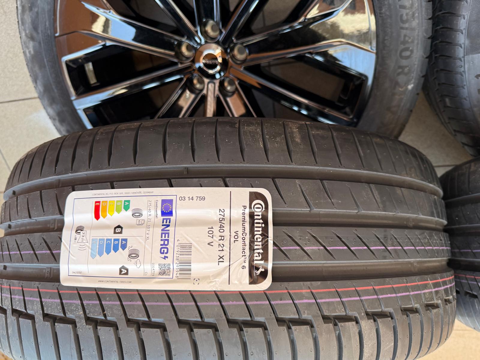 Original Volvo XC90 Black Edition Facelift Wheels with Tires Continental r21 - Image 5