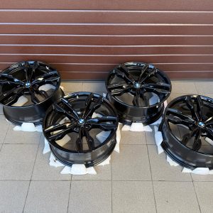 Original X3 G01 X4 G02 Lci M Doppelspeiche 718 bicolor (jet black uni / glanzgedreht) Rims with pressure sensors,