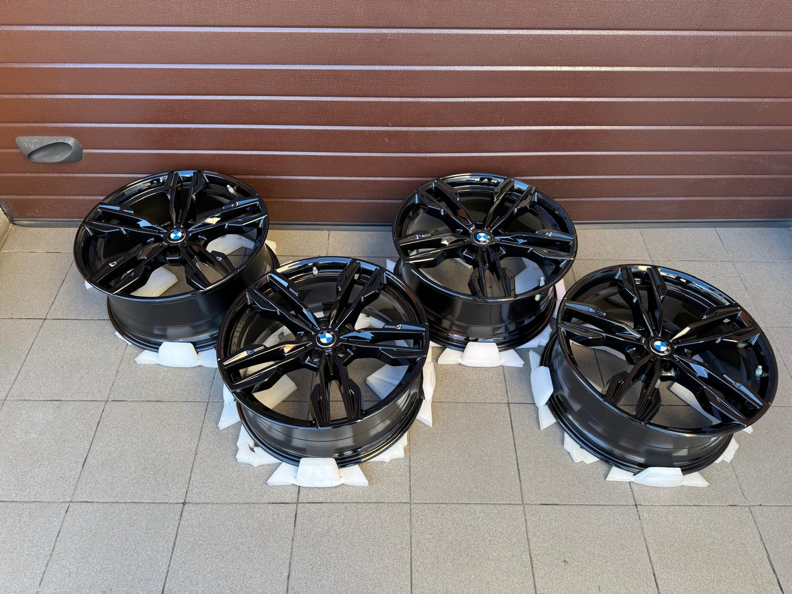 Original X3 G01 X4 G02 Lci M Doppelspeiche 718 bicolor (jet black uni / glanzgedreht) Rims with pressure sensors,