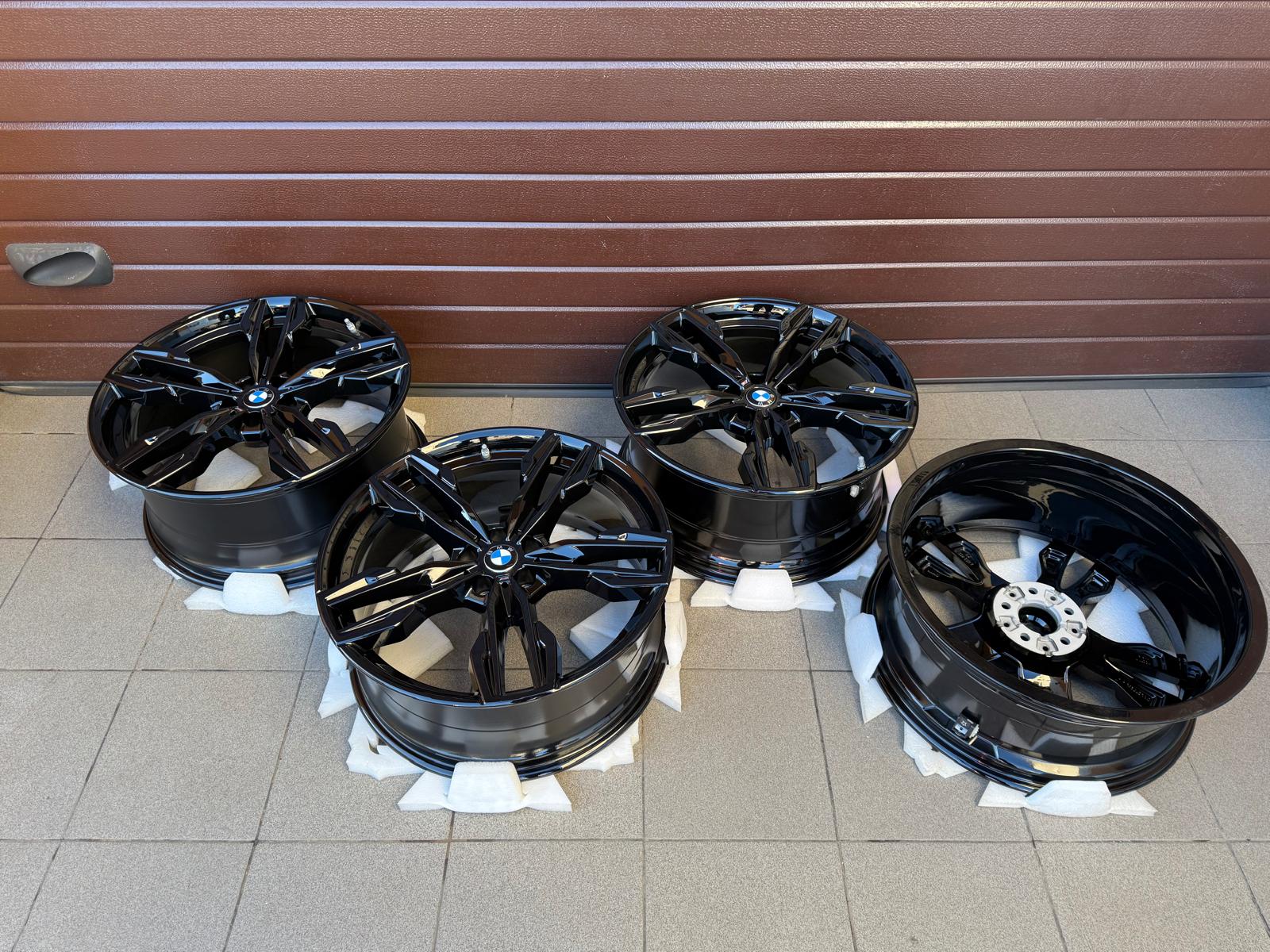 Original X3 G01 X4 G02 Lci M Doppelspeiche 718 bicolor (jet black uni / glanzgedreht) Rims with pressure sensors, - Image 5