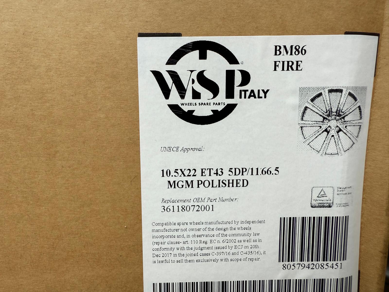 WSP Italy wheels MGM POLISHED, Fits G05 X5 LCI G06 X6 LCI - Image 5