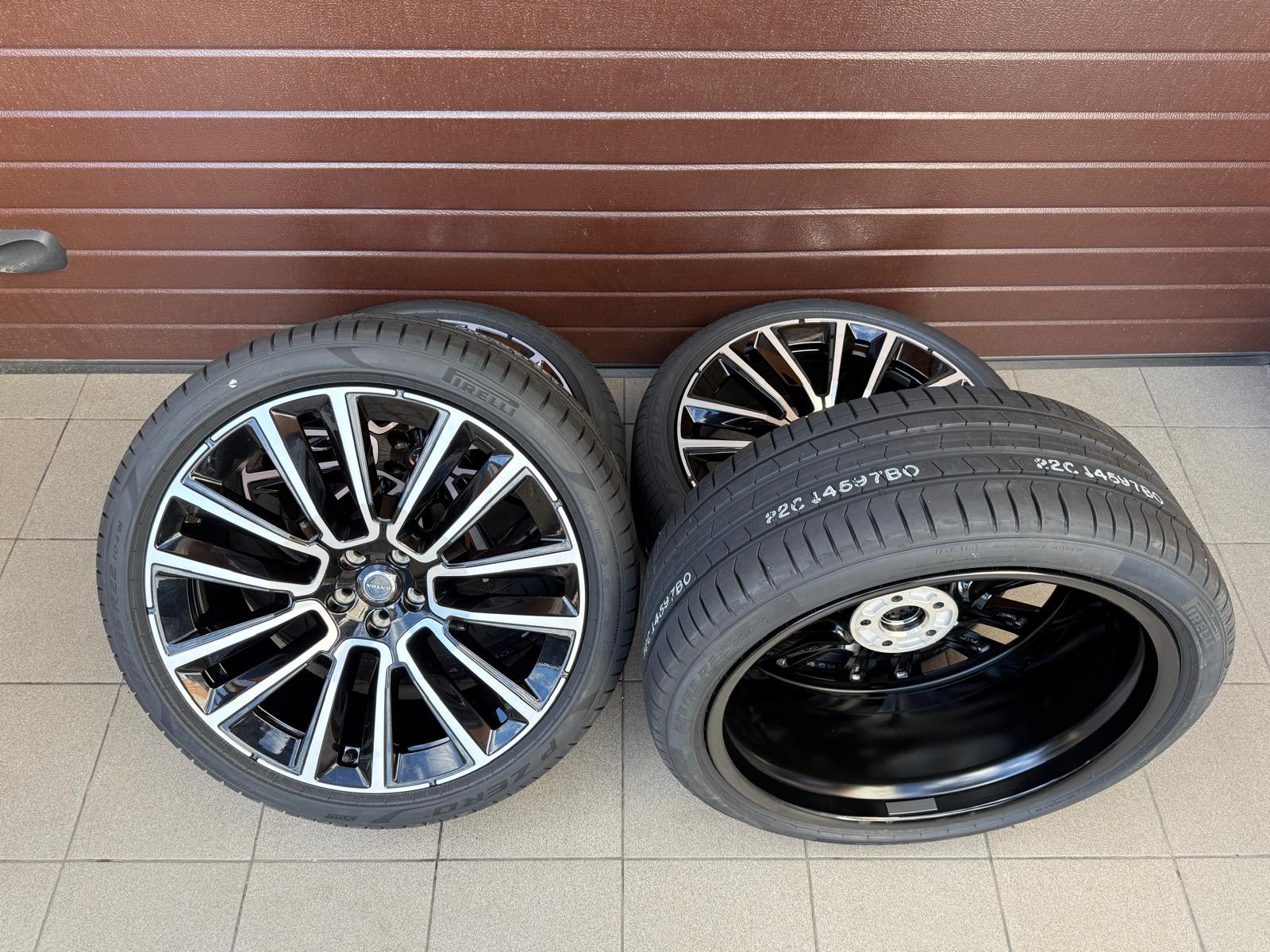 Original XC90 Facelift 7 Double Spoke Diamond Cut Wheels with tires Pirelli P-Zero r22 - Image 7